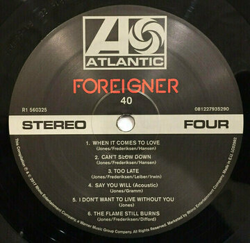 Vinyl Record Foreigner - 40 (LP) - 5