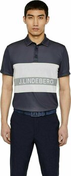 Риза за поло J.Lindeberg Theo Slim Fit Tx Jaquard JL Navy M - 3