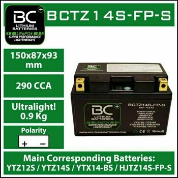 Motorcycle Battery BC Battery BCTZ14S-FP-S Lithium - 2