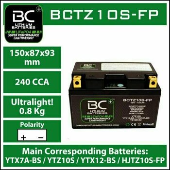 Motorcycle Battery BC Battery BCTZ10S-FP Lithium - 2