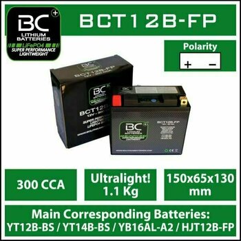 Motorcykel batteri BC Battery BCT12B-FP Lithium - 2