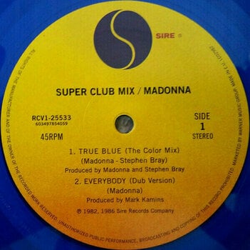 Vinyl Record Madonna - RSD - True Blue (Super Club Mix) (LP) - 5