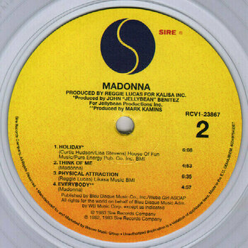 Vinyl Record Madonna - Madonna (Clear Vinyl Album) (LP) - 4