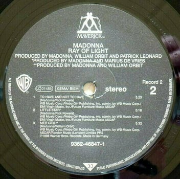 Vinyl Record Madonna - Ray Of Light (LP) - 11
