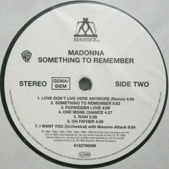 Vinyl Record Madonna - Something To Remember (LP) - 4