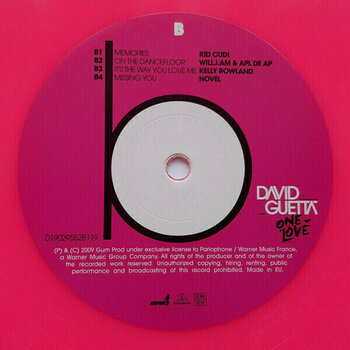 Vinyl Record David Guetta - One Love (Pink Vinyl) (LP) - 5