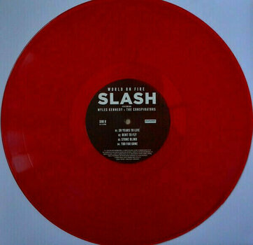 Vinyylilevy Slash - World On Fire  (Red Vinyl) (Limiited Edition) (LP) - 9