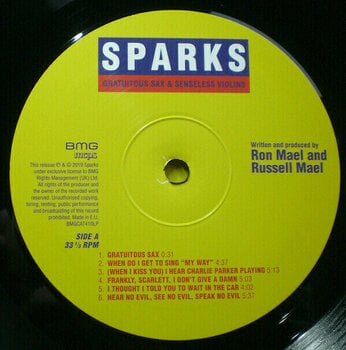 Vinyl Record Sparks - Gratuitous Sax & Senseless Violins (LP) - 5