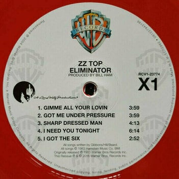 Vinylplade ZZ Top - Eliminator (Red Coloured) (LP) - 5