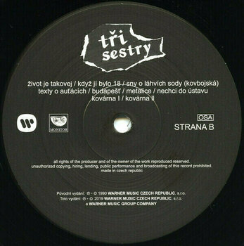 Vinyl Record Tři Sestry - Na Kovarne, To Je Narez (LP) - 4