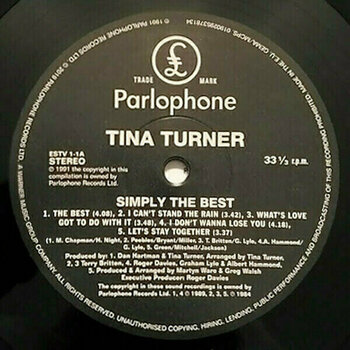 Vinyl Record Tina Turner - Simply The Best (LP) - 6