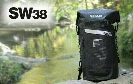 Motorrad Rucksäcke / Hüfttasche Shad Waterproof Backpack SW38 Black - 8