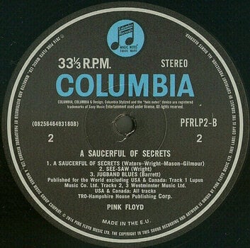 Vinyl Record Pink Floyd - A Saucerful Of Secrets - 2011 Remastered (LP) - 3