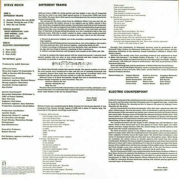 Disque vinyle Steve Reich - Different Trains  Electric Co (LP) - 5