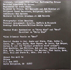 Hanglemez Prince - Dirty Mind (LP) - 5
