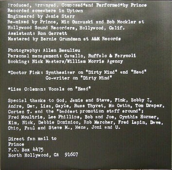 Vinyl Record Prince - Dirty Mind (LP) - 6