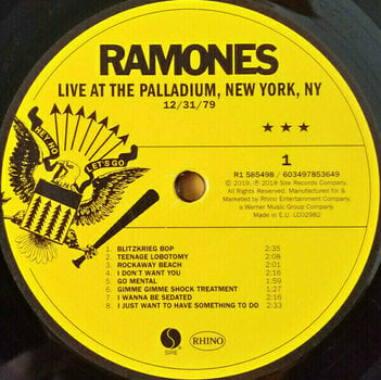 LP deska Ramones - RSD - Live At The Palladium, New York, Ny (12/31/79) (LP) - 4