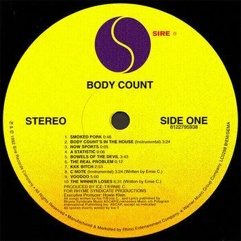 Vinyl Record Body Count - Body Count (LP) - 3