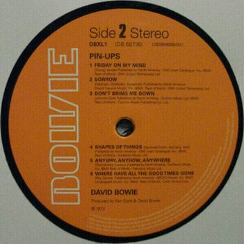 Vinyl Record David Bowie - Pinups (2015 Remastered) (LP) - 3