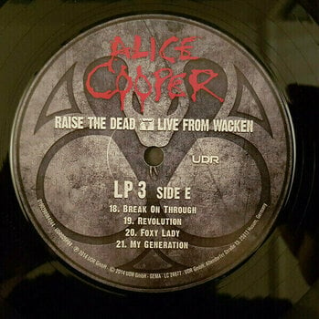 Vinyl Record Alice Cooper - Alice Cooper - Raise The Dead - Live From Wacken (3 LP) - 8