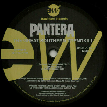 Disque vinyle Pantera - Great Southern Trendkill (LP) - 5