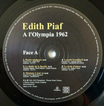 Schallplatte Edith Piaf - A L'Olympia 1962 (LP) - 3