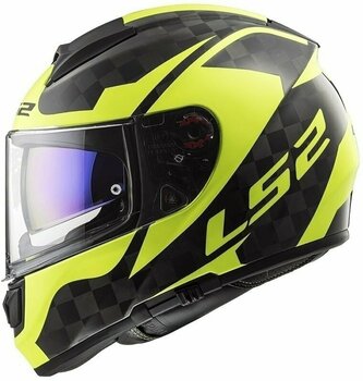 Helm LS2 FF397 Vector C Evo Shine Carbon H-V Yellow L Helm - 2
