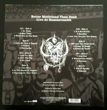 Vinyylilevy Motörhead - Better Motörhead Than Dead (Live at Hammersmith) (4 LP) - 3