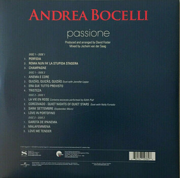 Vinyl Record Andrea Bocelli - Passione Remastered (2 LP) - 3
