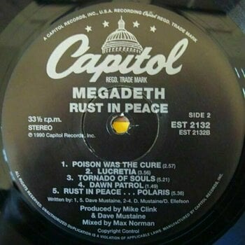 Vinyl Record Megadeth - Rust In Peace (Reissue) (LP) - 4