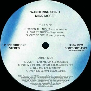 Vinyl Record Mick Jagger - Wandering Spirit (2 LP) - 4