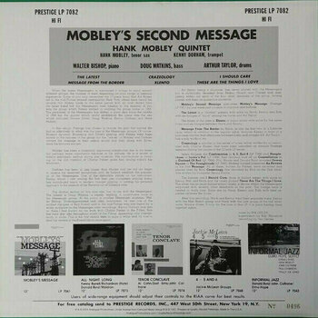 Vinyl Record Hank Mobley - Mobley's 2nd Message (LP) - 4