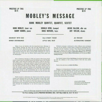Vinyylilevy Hank Mobley - Mobley's Message (LP) - 2