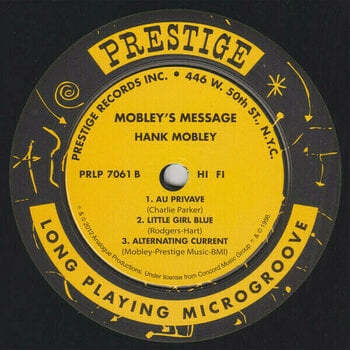 Vinyl Record Hank Mobley - Mobley's Message (LP) - 4