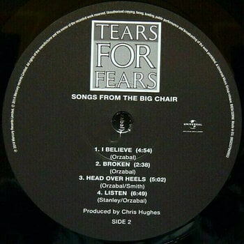 Vinylskiva Tears For Fears - Songs From The Big Chair (LP) - 3