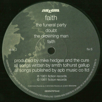 Vinylskiva The Cure - Faith (LP) - 5