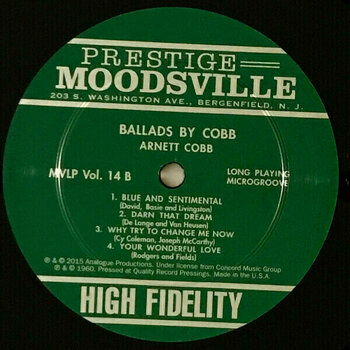 Vinylskiva Arnett Cobb - Ballads By Cobb (LP) - 5