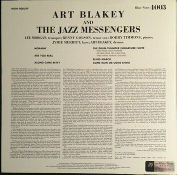 Vinyl Record Art Blakey & Jazz Messengers - Moanin' (Art Blakey & The Jazz Messengers) (2 LP) - 2