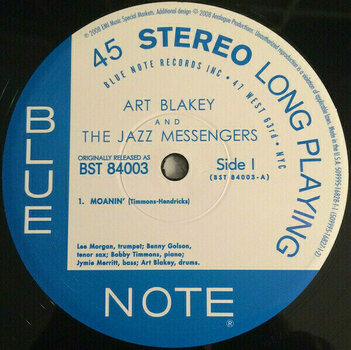 Vinyl Record Art Blakey & Jazz Messengers - Moanin' (Art Blakey & The Jazz Messengers) (2 LP) - 3