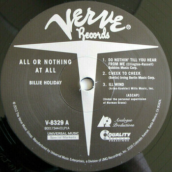 Vinyl Record Billie Holiday - All Or Nothing At All (2 LP) - 3