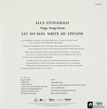 Disco de vinil Ella Fitzgerald - Let No Man Write My Epitaph (LP) - 2