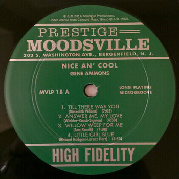 Hanglemez Gene Ammons - Nice An' Cool (LP) - 3