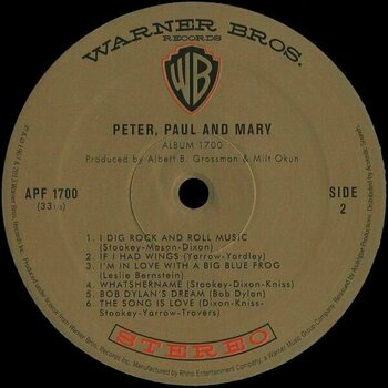 Disque vinyle Peter, Paul & Mary - Album 1700 (LP) - 4