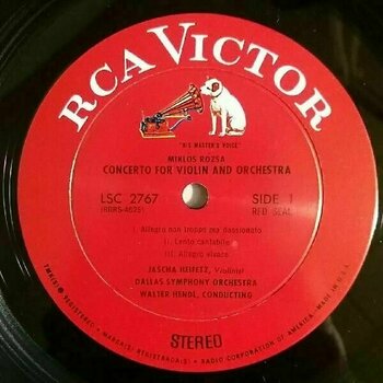 Vinyl Record Pfeiffer, Chase & Heifetz - Rozsa: Violin Concerto/Benjamin: Romantic Fantasy/ Heifetz (LP) - 3