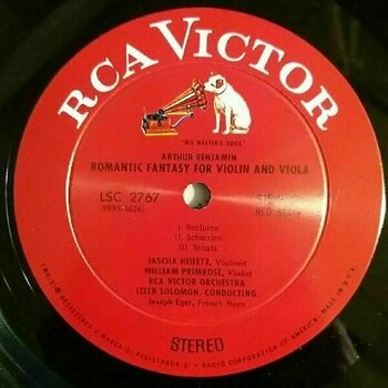 Vinyl Record Pfeiffer, Chase & Heifetz - Rozsa: Violin Concerto/Benjamin: Romantic Fantasy/ Heifetz (LP) - 4
