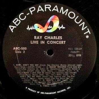 Vinyl Record Ray Charles - Live In Concert (LP) - 3
