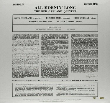 Disque vinyle Red Garland - All Mornin' Long (LP) - 2