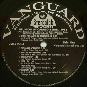 Vinyl Record The Weavers - Reunion At Carnegie Hall, 1963 (LP) - 2