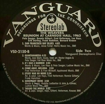 Vinyl Record The Weavers - Reunion At Carnegie Hall, 1963 (LP) - 3