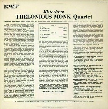 Disque vinyle Thelonious Monk - Misterioso (LP) - 2